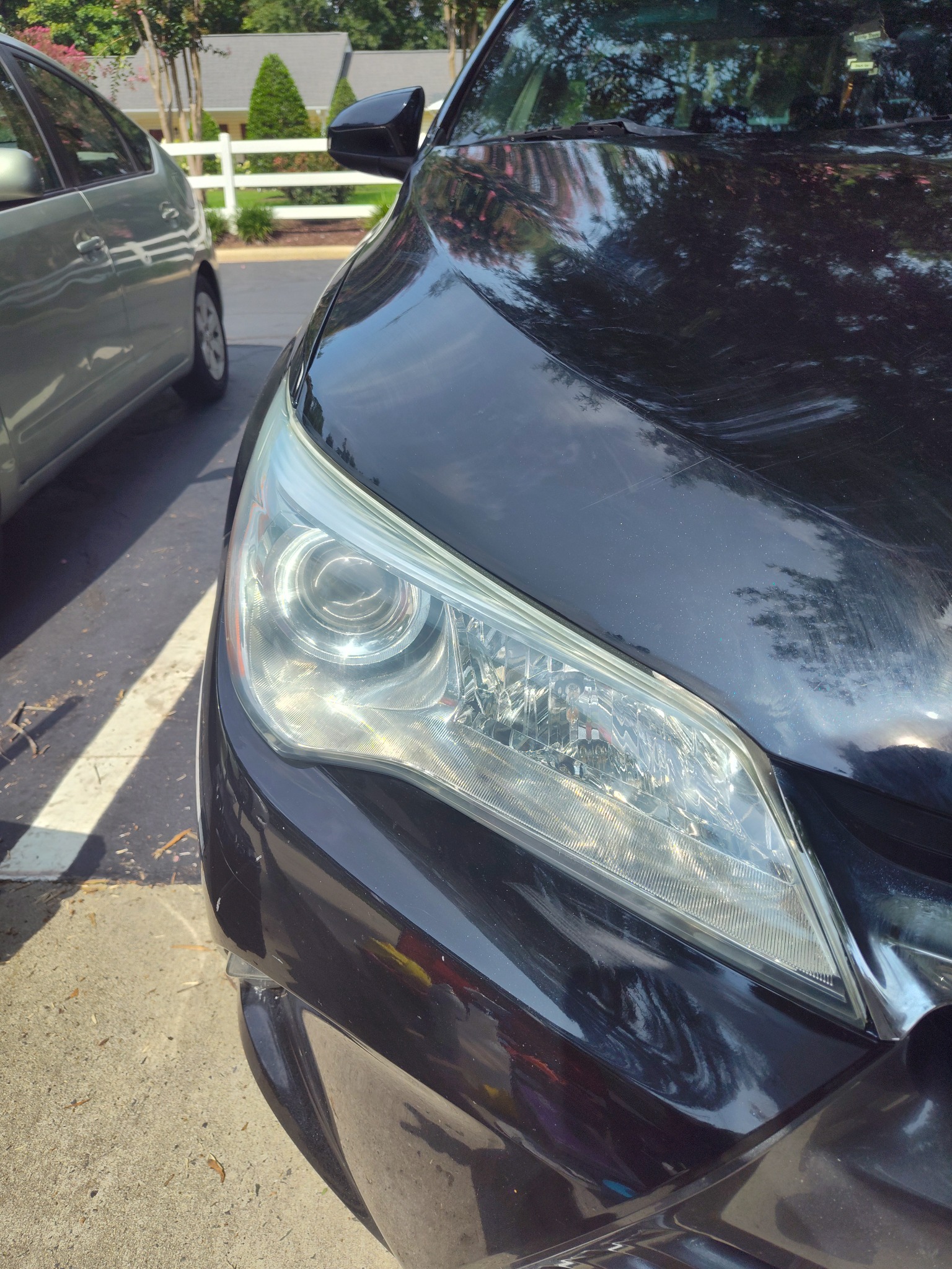Black sedan after restoration