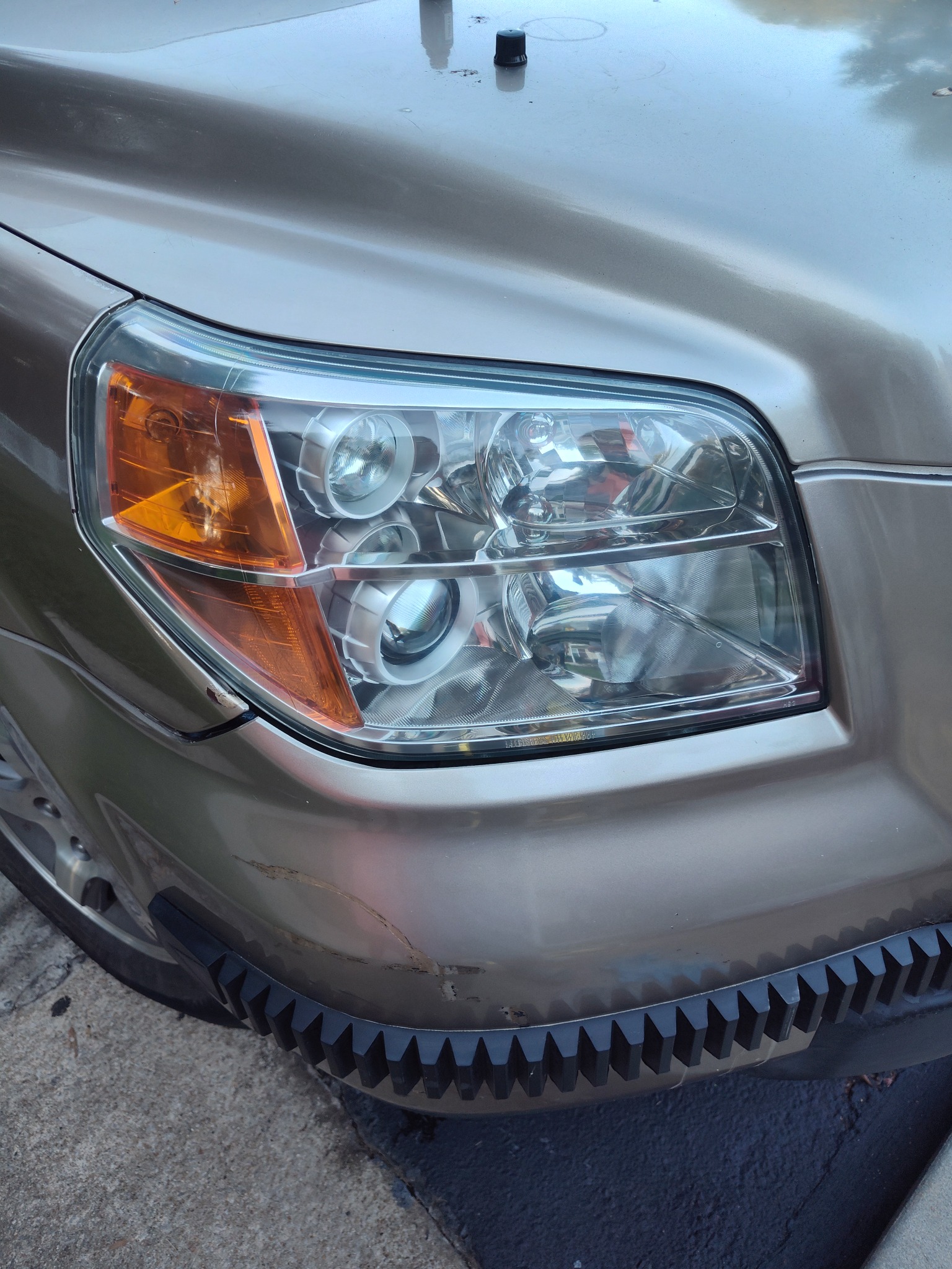 Silver SUV after restoration